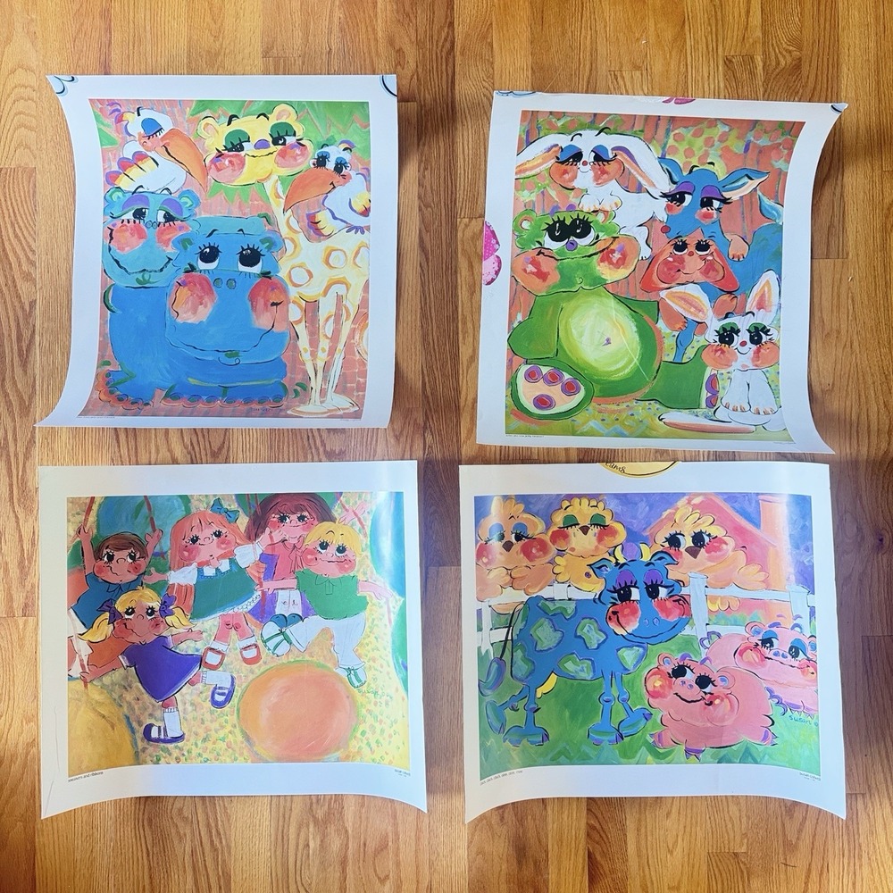 Set of 4 1984 Life Is But‎ A Dream SPOLETO Children's Posters by Susan Colwell